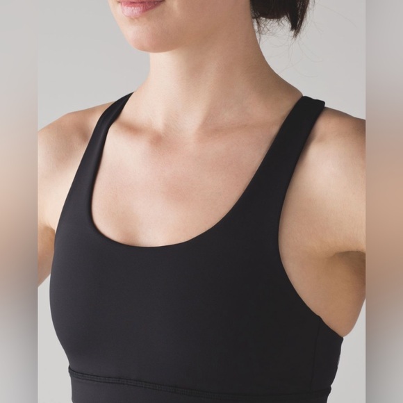 Lululemon Athletica Intimates Black Mesh Back Train Bra - Picture 2 of 11